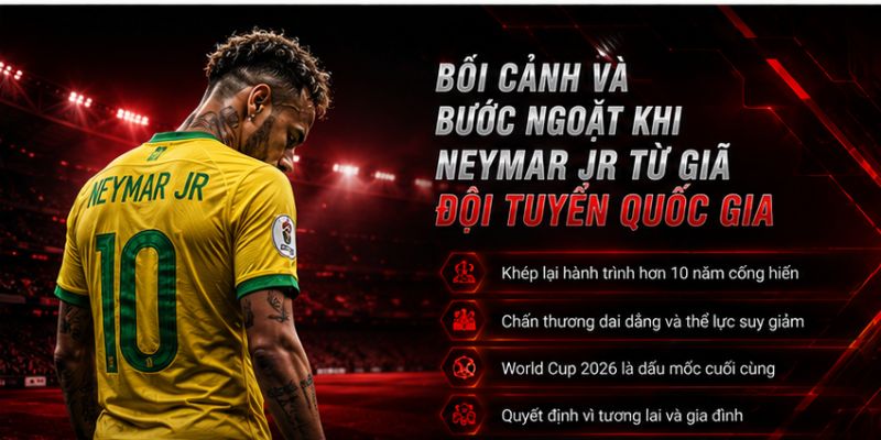 Bước ngoặc khi Neymar Jr từ giã đội tuyển quốc gia